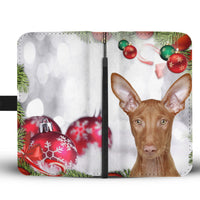 Pharaoh Hound On Christmas Print Wallet Case-Free Shipping - Deruj.com