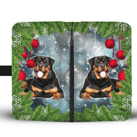 Rottweiler Dog Art Christmas Print Wallet Case-Free Shipping - Deruj.com