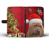 Cute Redbone Coonhound On Christmas Print Wallet Case-Free Shipping - Deruj.com