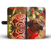 Rhodesian Ridgeback Dog On Christmas Print Wallet Case-Free Shipping - Deruj.com