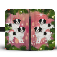 Cute Japanese Chin Dog Christmas Print Wallet Case-Free Shipping - Deruj.com