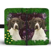 German Shorthaired Pointer Dog Christmas Print Wallet Case-Free Shipping - Deruj.com