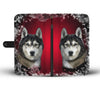 Siberian Husky Dog Art Christmas Print Wallet Case-Free Shipping - Deruj.com
