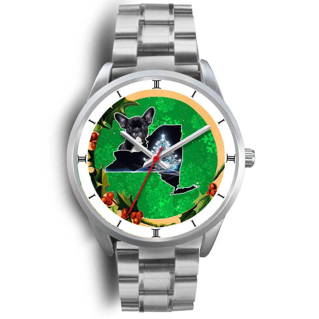 Cute French Bulldog New York Christmas Special Wrist Watch-Free Shipping - Deruj.com