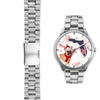 French Bulldog On Christmas Florida Silver Wrist Watch-Free Shipping - Deruj.com