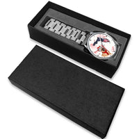 French Bulldog On Christmas Florida Silver Wrist Watch-Free Shipping - Deruj.com