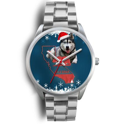 Siberian Husky California Christmas Special Wrist Watch-Free Shipping - Deruj.com