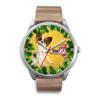 Cute Papillon Dog New York Christmas Special Wrist Watch-Free Shipping - Deruj.com