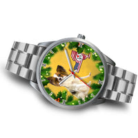 Cute Papillon Dog New York Christmas Special Wrist Watch-Free Shipping - Deruj.com