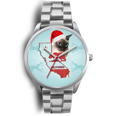 Siamese cat California Christmas Special Wrist Watch-Free Shipping - Deruj.com
