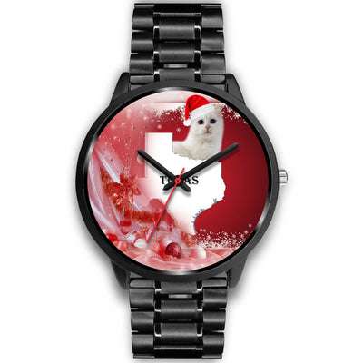 Turkish Angora Cat Texas Christmas Special Wrist Watch-Free Shipping - Deruj.com