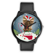 Laperm Cat California Christmas Special Wrist Watch-Free Shipping - Deruj.com