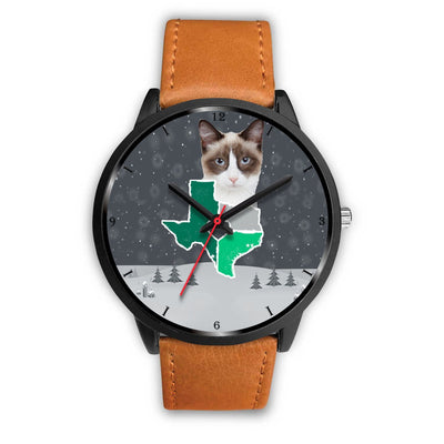 Snowshoe Cat Texas Christmas Special Wrist Watch-Free Shipping - Deruj.com