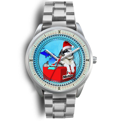 Lovely Alaskan Malamute Dog Michigan Christmas Special Wrist Watch-Free Shipping - Deruj.com