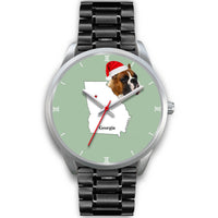 Boxer Dog Georgia Christmas Special Wrist Watch-Free Shipping - Deruj.com