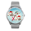 French Bulldog Alabama Christmas Special Silver Wrist Watch-Free Shipping - Deruj.com