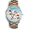 French Bulldog Alabama Christmas Special Silver Wrist Watch-Free Shipping - Deruj.com