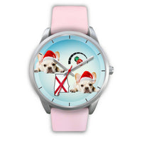 French Bulldog Alabama Christmas Special Silver Wrist Watch-Free Shipping - Deruj.com