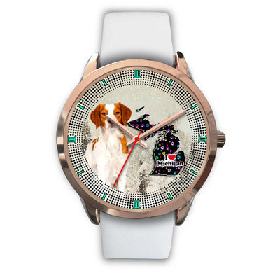 Brittany Dog With Paws Michigan Christmas Special Wrist Watch-Free Shipping - Deruj.com