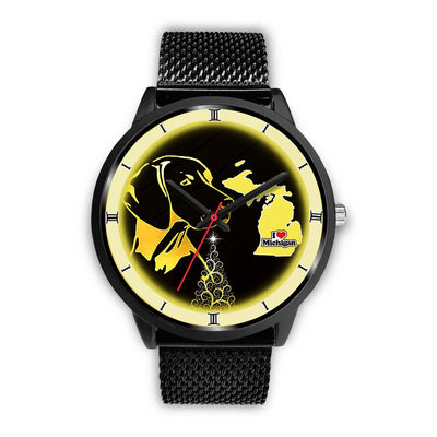 Vizsla Dog Golden Art Michigan Christmas Special Wrist Watch-Free Shipping - Deruj.com