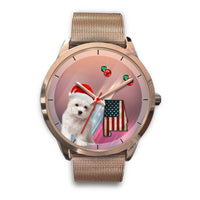 Cute Maltese Dog Alabama Christmas Special Wrist Watch-Free Shipping - Deruj.com