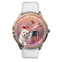 Cute Maltese Dog Alabama Christmas Special Wrist Watch-Free Shipping - Deruj.com
