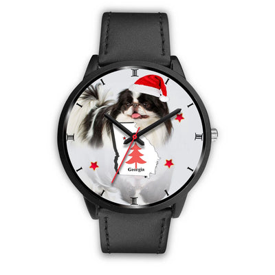 Japanese Chin Dog Georgia Christmas Special Wrist Watch-Free Shipping - Deruj.com