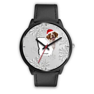 Brittany dog Georgia Christmas Special Wrist Watch-Free Shipping - Deruj.com