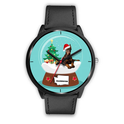 Doberman Pinscher Washington Christmas Special Wrist Watch-Free Shipping - Deruj.com
