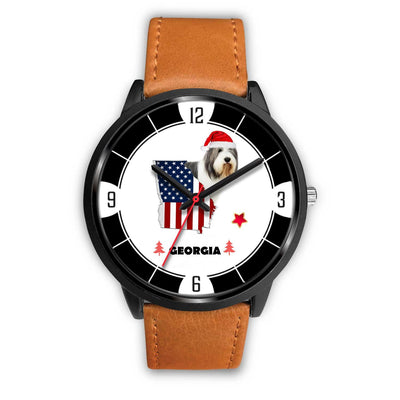 Bearded Collie Georgia Christmas Special Wrist Watch-Free Shipping - Deruj.com