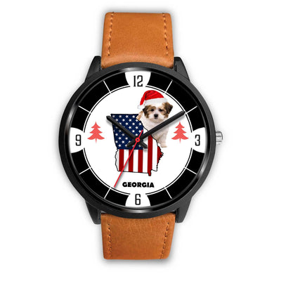 Shih Poo Dog Georgia Christmas Special Wrist Watch-Free Shipping - Deruj.com