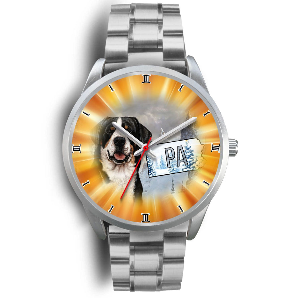 Greater Swiss Mountain Dog Pennsylvania Christmas Special Wrist Watch-Free Shipping - Deruj.com