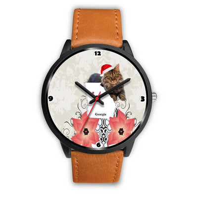 Maine Coon Cat Georgia Christmas Special Wrist Watch-Free Shipping - Deruj.com