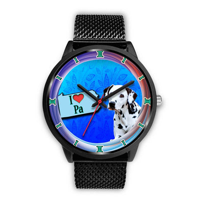 Dalmatian Dog On Blue Pennsylvania Christmas Special Wrist Watch-Free Shipping - Deruj.com