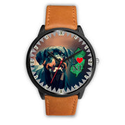 Rottweiler Dog Art New Jersey Christmas Special Wrist Watch-Free Shipping - Deruj.com