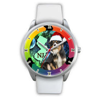 Lovely Australian Shepherd Dog New Jersey Christmas Special Wrist Watch-Free Shipping - Deruj.com
