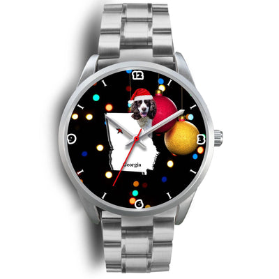 English Springer Spaniel Georgia Christmas Special Wrist Watch-Free Shipping - Deruj.com