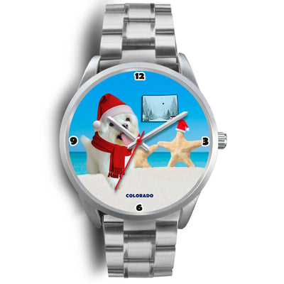 Maltese dog Colorado Christmas Special Wrist Watch-Free Shipping - Deruj.com