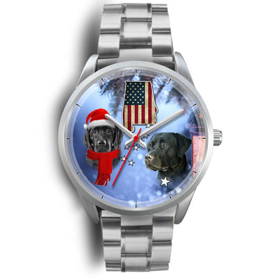 Black Labrador Retriever Alabama Christmas Special Wrist Watch-Free Shipping - Deruj.com