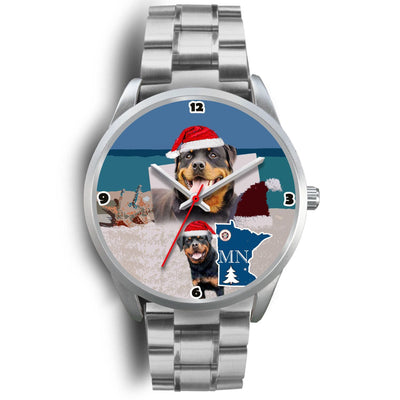 Rottweiler Dog Minnesota Christmas Special Wrist Watch-Free Shipping - Deruj.com