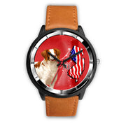 Cheerful Brittany Dog New Jersey Christmas Special Wrist Watch-Free Shipping - Deruj.com