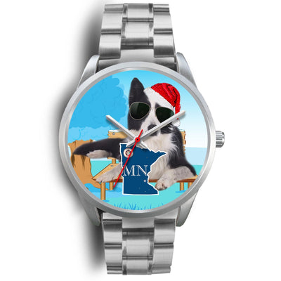 Border Collie Minnesota Christmas Special Wrist Watch-Free Shipping - Deruj.com
