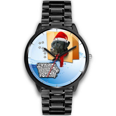 Black Labrador Retriever Iowa Christmas Special Wrist Watch-Free Shipping - Deruj.com
