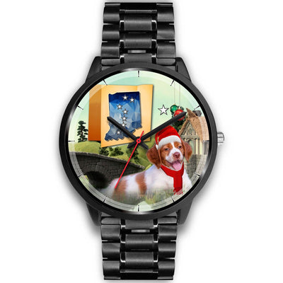 Brittany Dog Indiana Christmas Special Wrist Watch-Free Shipping - Deruj.com