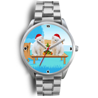 Lovely White Persian Cats Christmas Special Wrist Watch-Free Shipping - Deruj.com