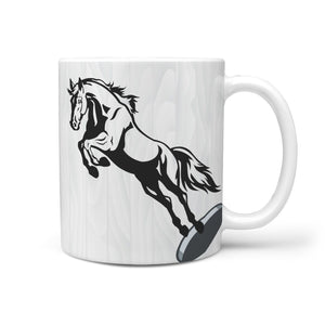 Mustang Horse Art Print 360 White Mug - Deruj.com