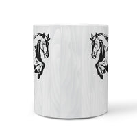 Mustang Horse Art Print 360 White Mug - Deruj.com