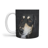 Black Saluki Dog Print 360 White Mug - Deruj.com