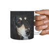 Black Saluki Dog Print 360 White Mug - Deruj.com