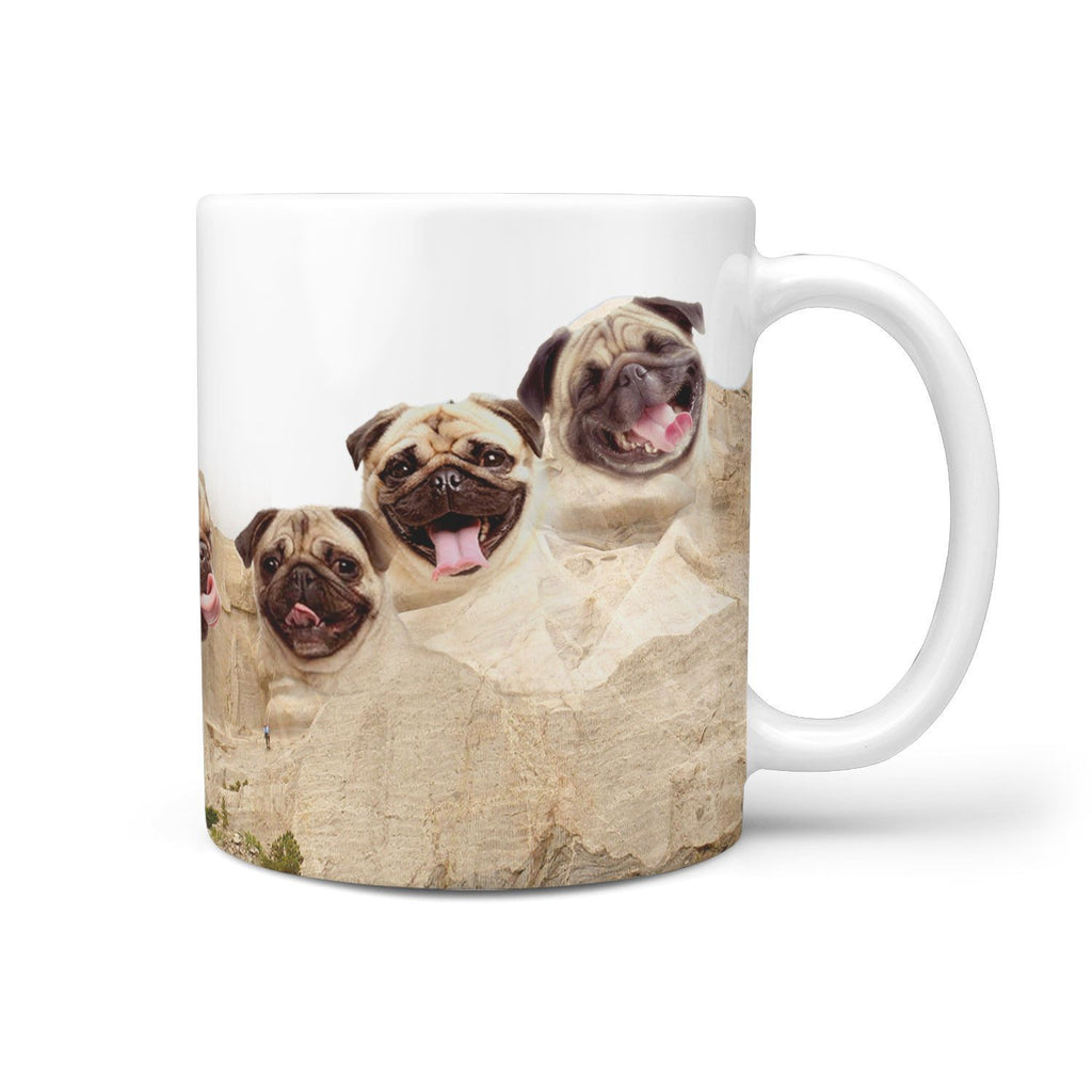 Cute Pug Rushmore Mount Print 360 Mug - Deruj.com